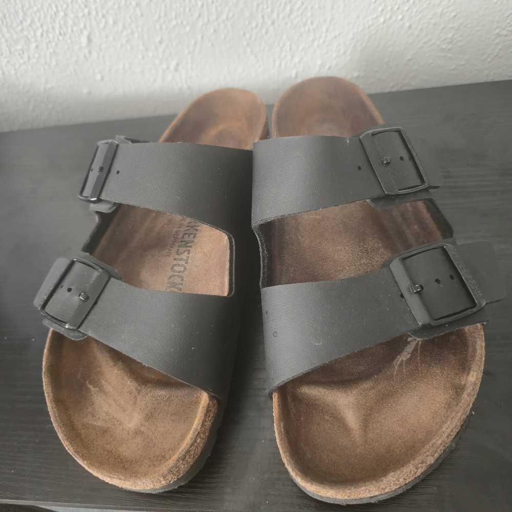Birkenstock Black Two-Strap Arizona Sandals